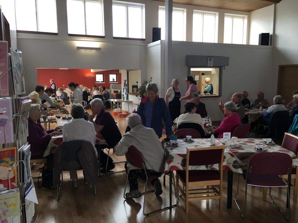 customers filled the café area making sure there was plenty of chat and donations